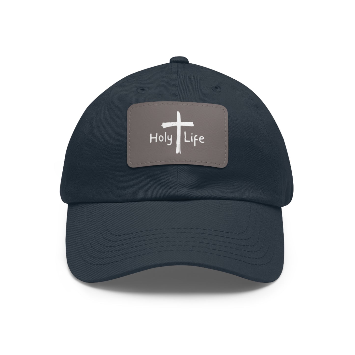 Rustic Dad Hat with Leather Patch - Holy Life Brand