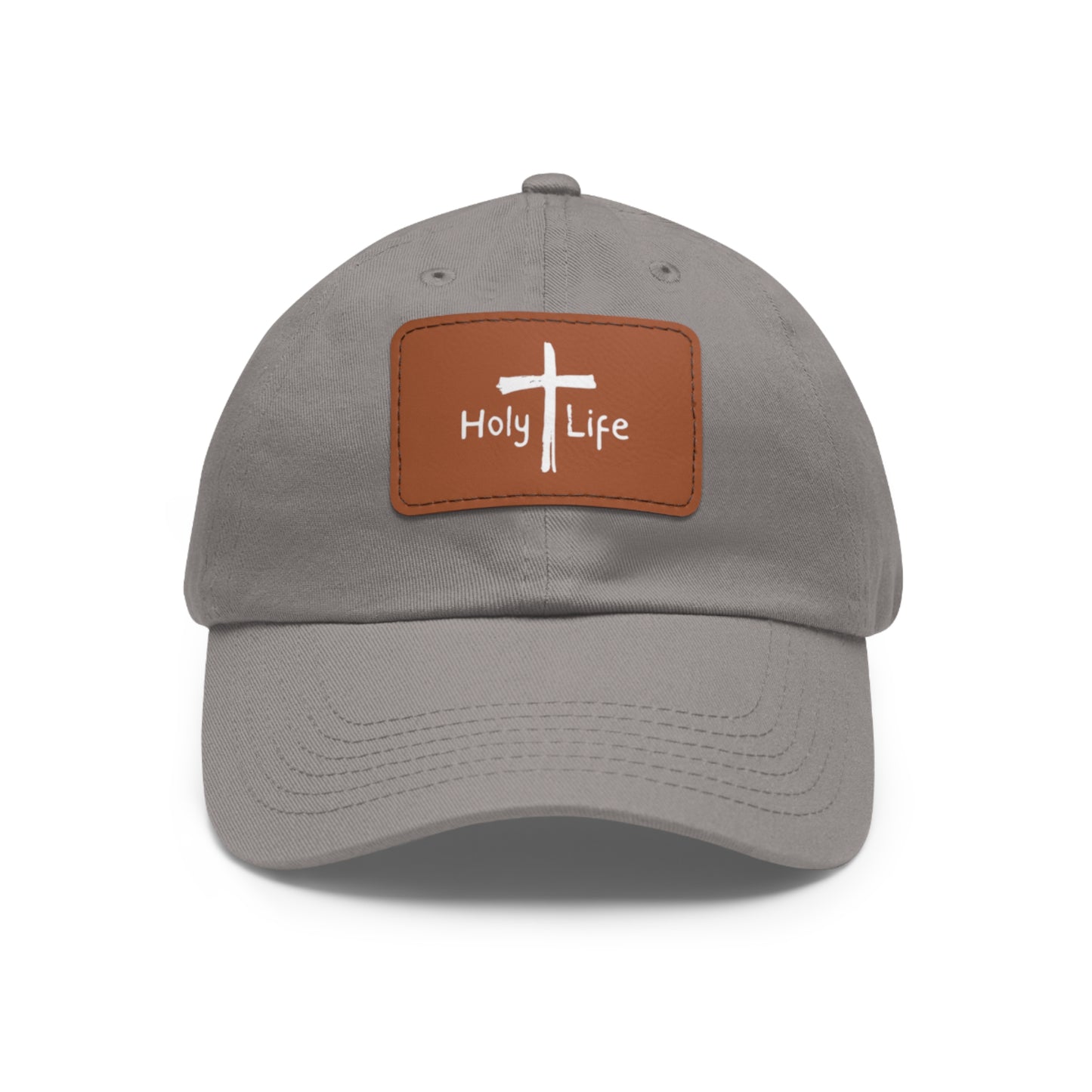Rustic Dad Hat with Leather Patch - Holy Life Brand