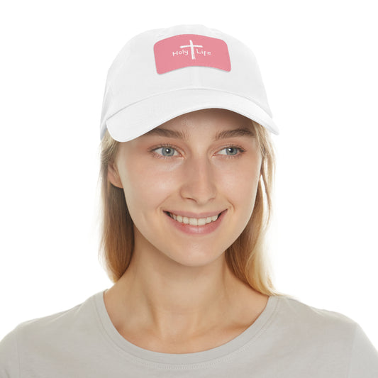 Rustic Dad Hat with Leather Patch - Holy Life Brand