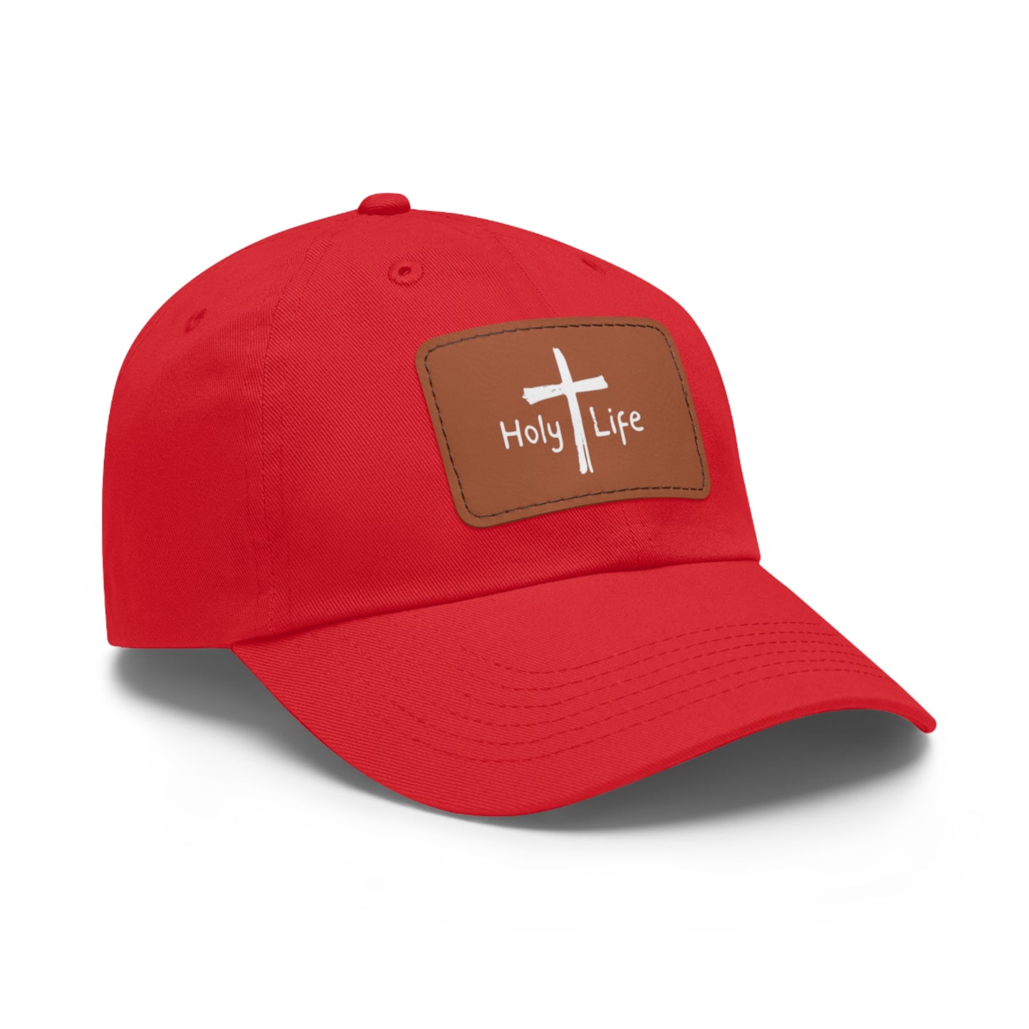 Rustic Dad Hat with Leather Patch - Holy Life Brand