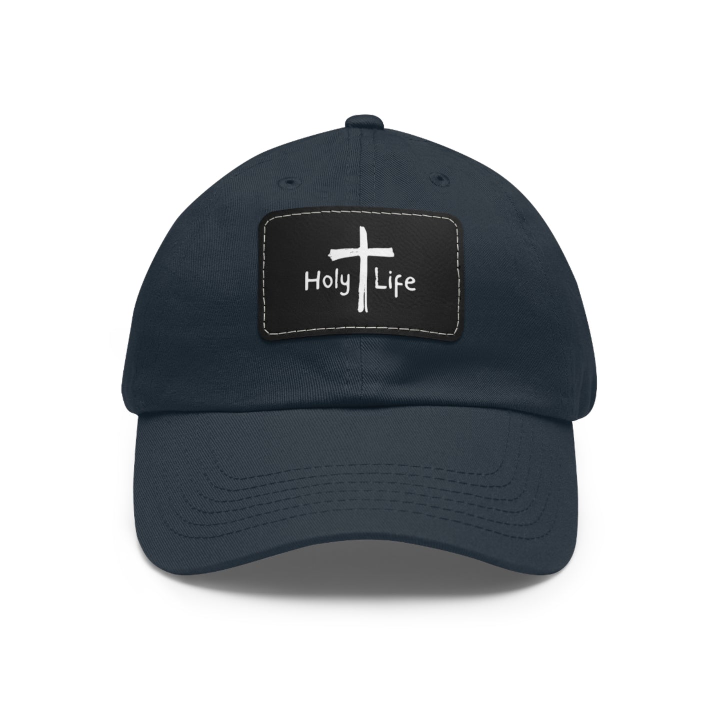 Rustic Dad Hat with Leather Patch - Holy Life Brand