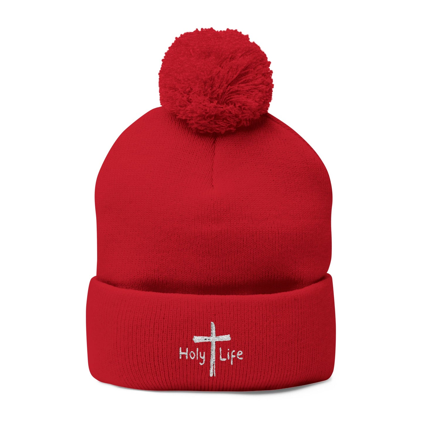 Cozy Pom - Pom Knit Cap (Embroidered) - Holy Life Brand