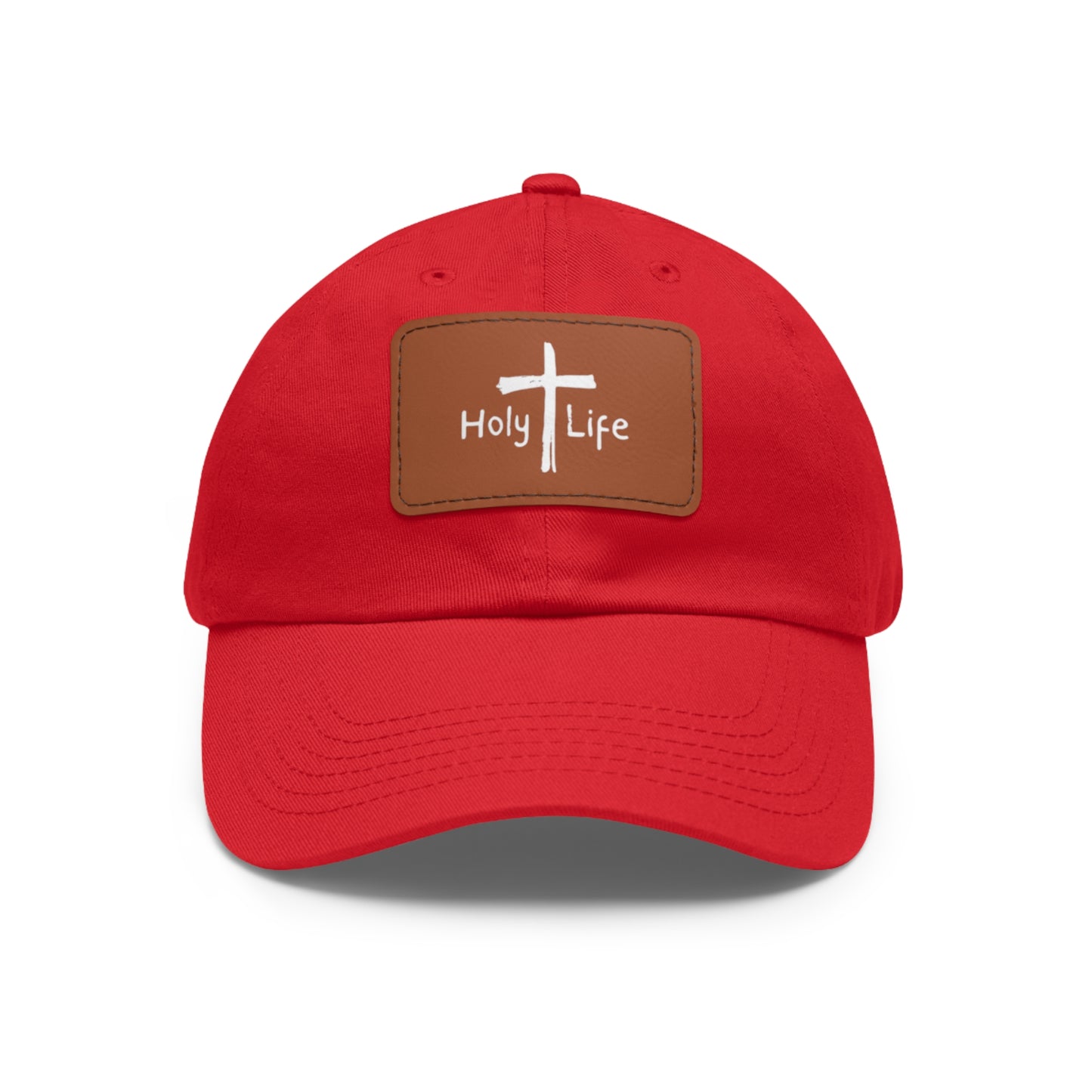 Rustic Dad Hat with Leather Patch - Holy Life Brand