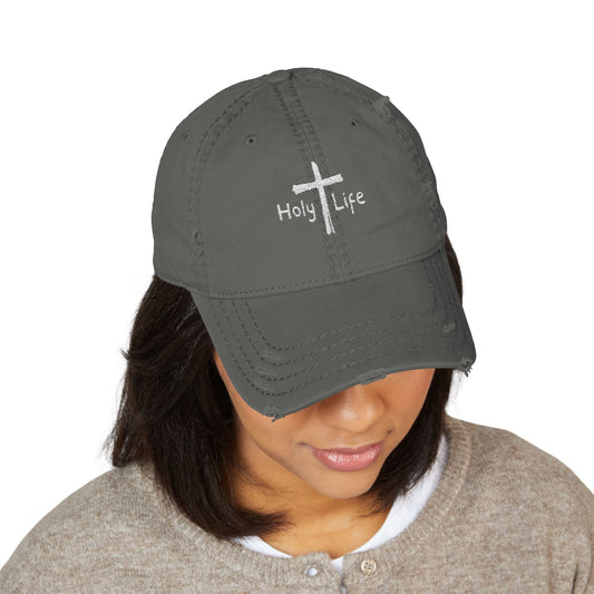 Distressed Dad Hat (Embroidered) - Holy Life Brand