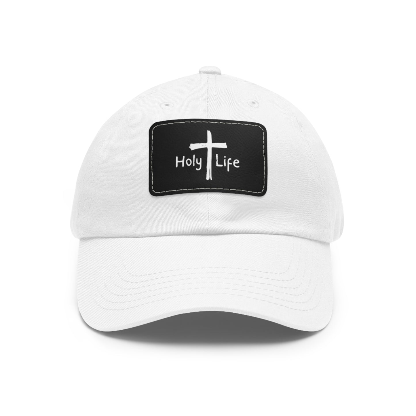 Rustic Dad Hat with Leather Patch - Holy Life Brand