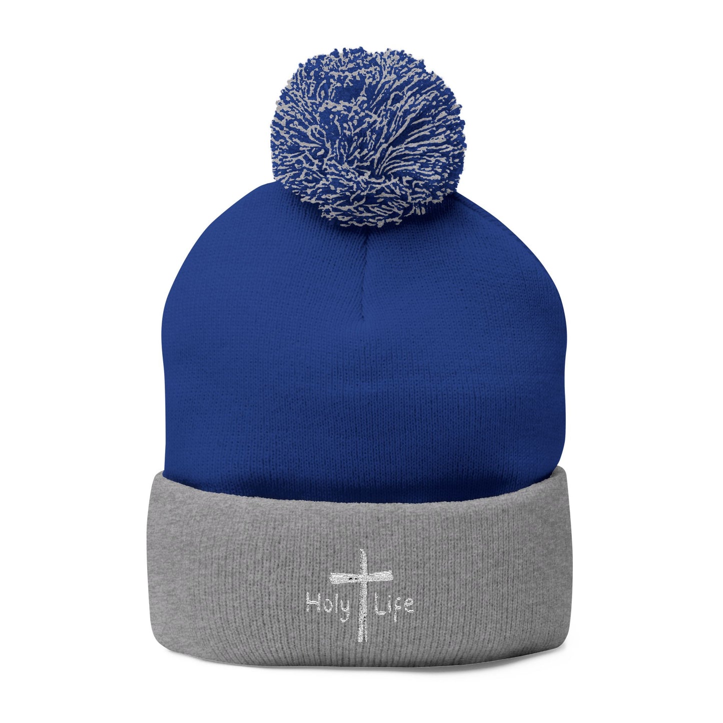 Cozy Pom - Pom Knit Cap (Embroidered) - Holy Life Brand