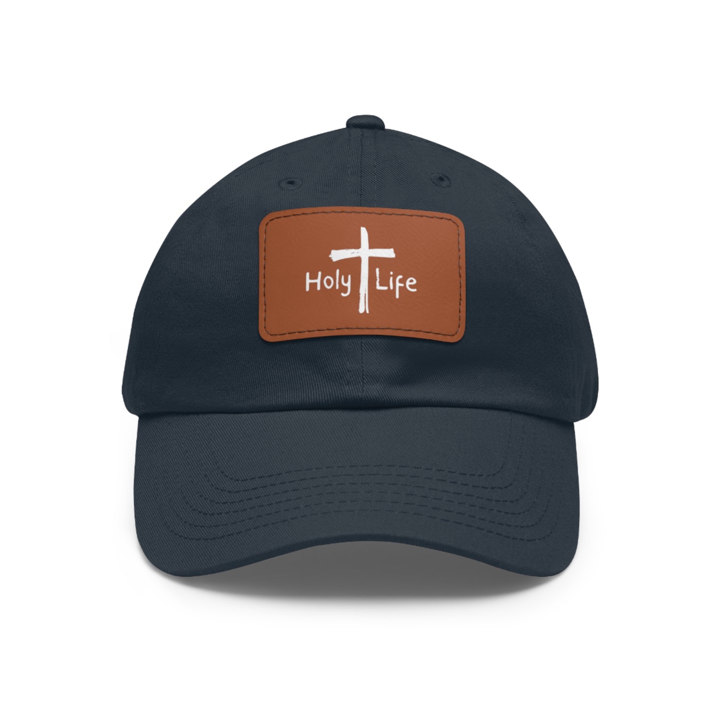 Rustic Dad Hat with Leather Patch - Holy Life Brand