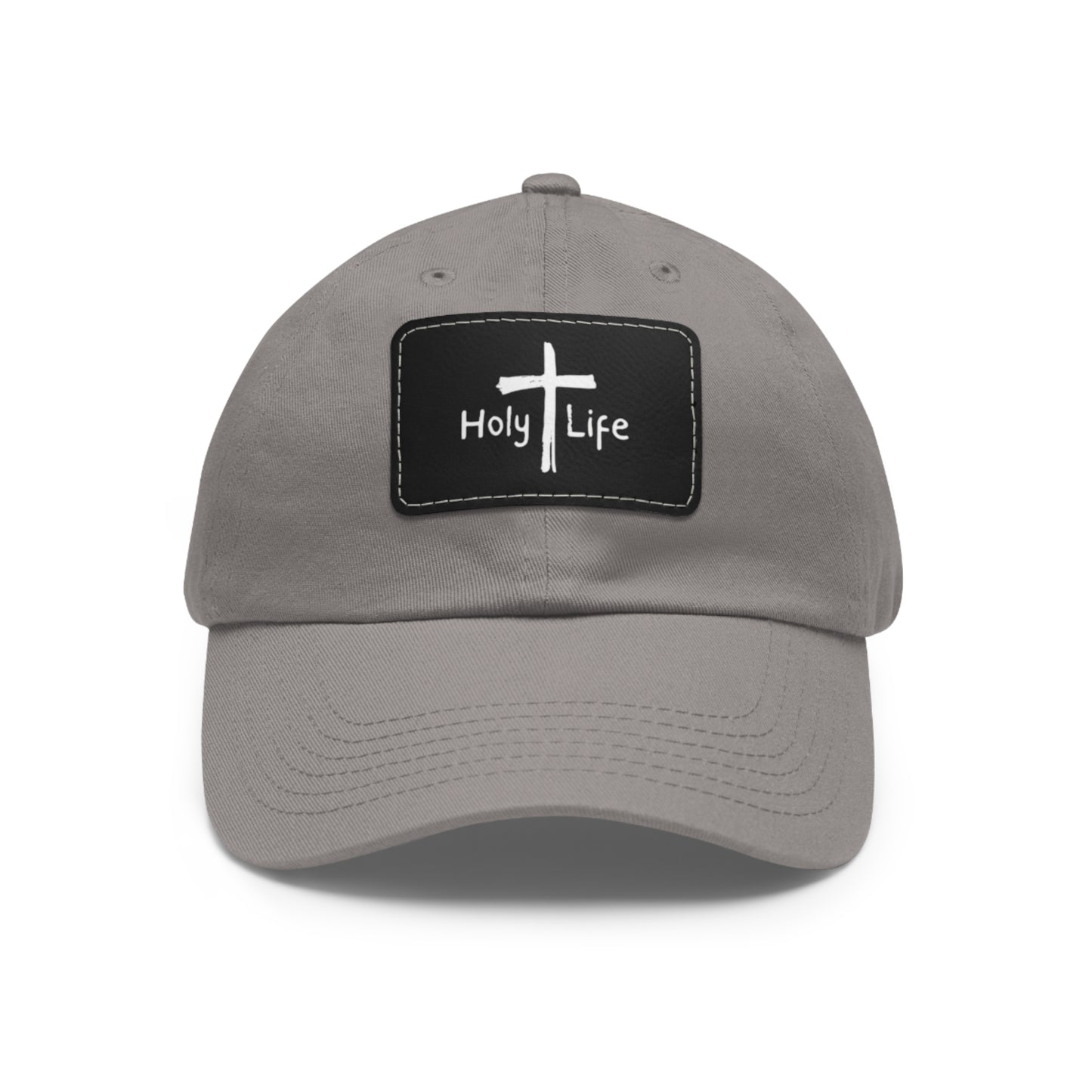 Rustic Dad Hat with Leather Patch - Holy Life Brand