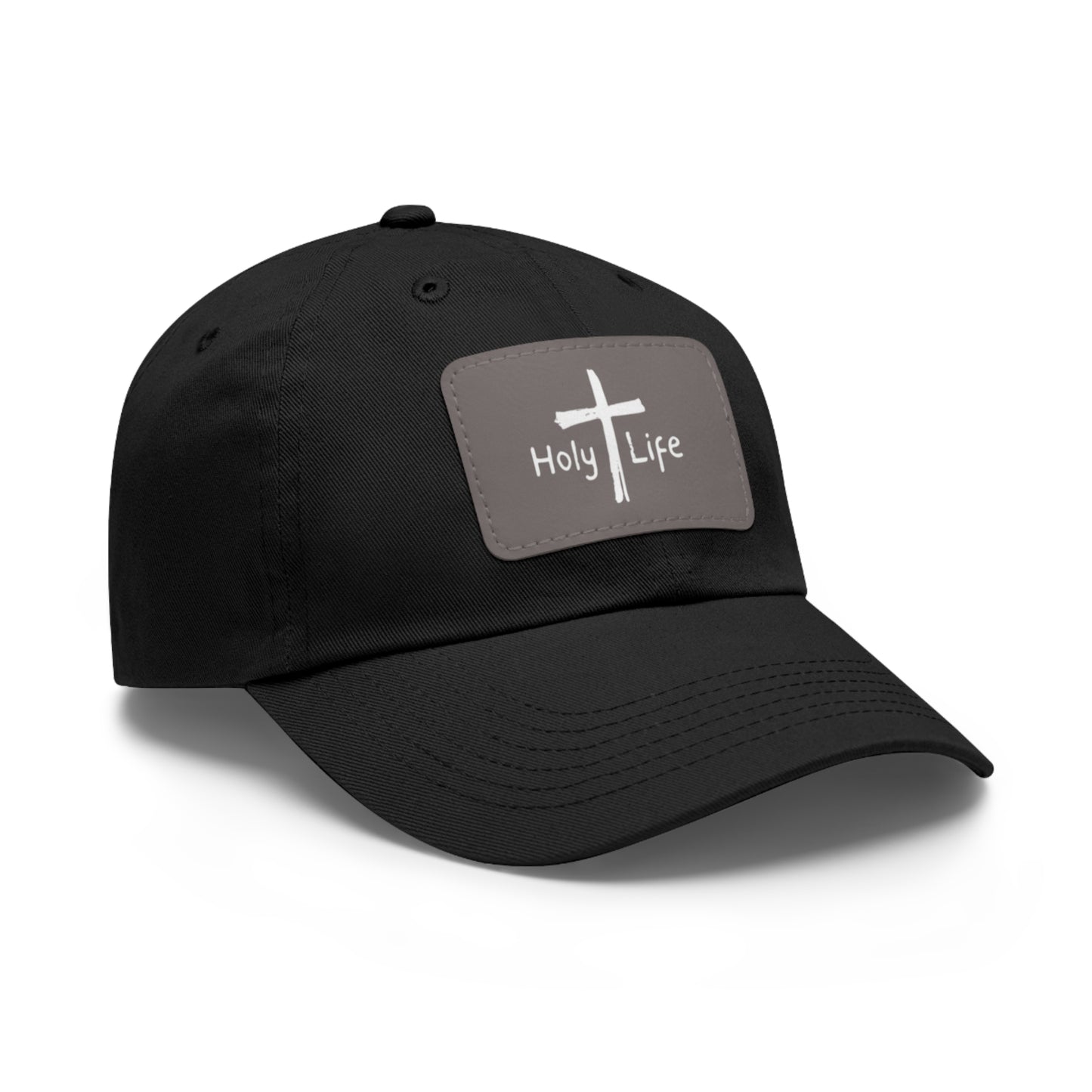 Rustic Dad Hat with Leather Patch - Holy Life Brand