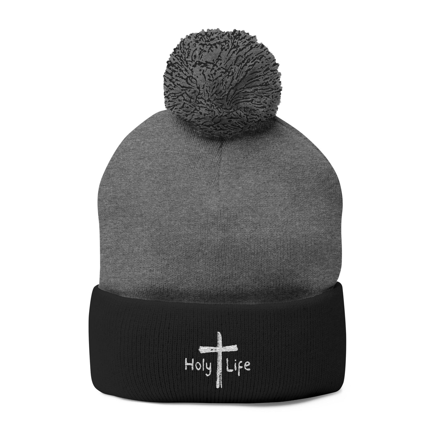 Cozy Pom - Pom Knit Cap (Embroidered) - Holy Life Brand