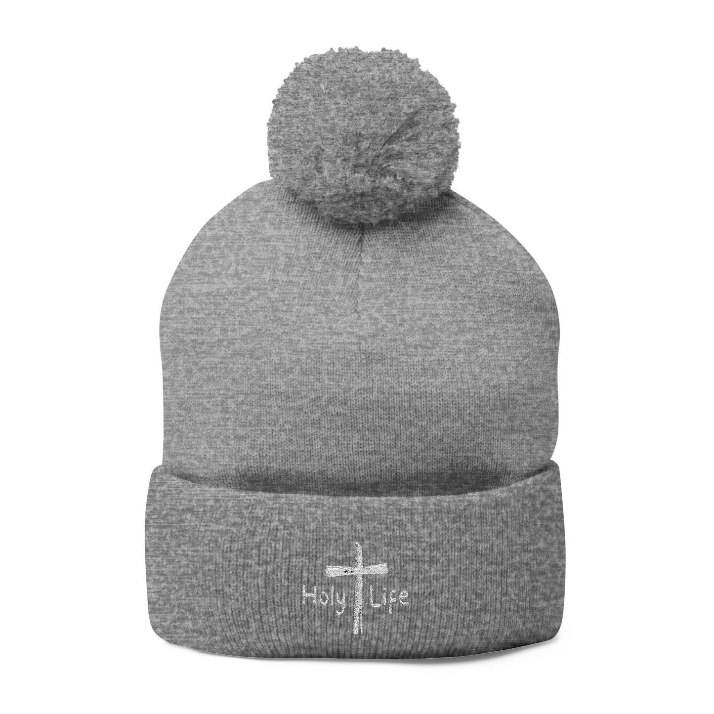 Cozy Pom - Pom Knit Cap (Embroidered) - Holy Life Brand