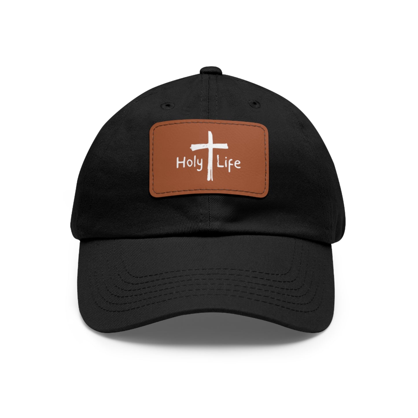 Rustic Dad Hat with Leather Patch - Holy Life Brand