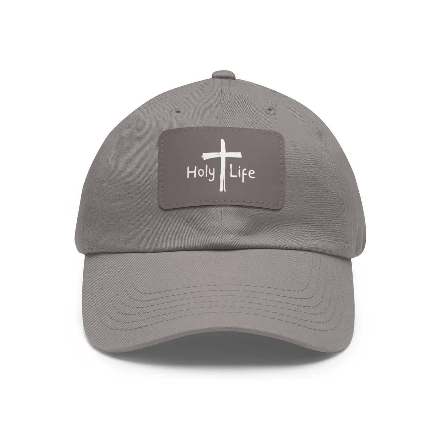 Rustic Dad Hat with Leather Patch - Holy Life Brand