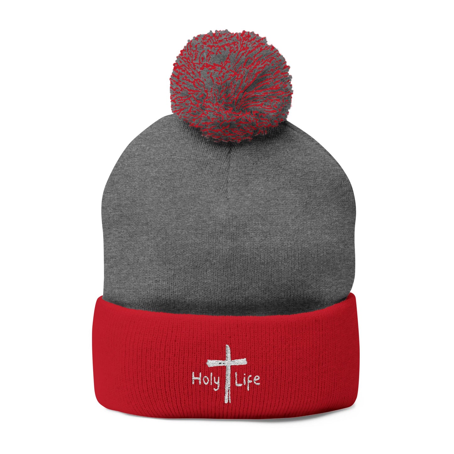 Cozy Pom - Pom Knit Cap (Embroidered) - Holy Life Brand