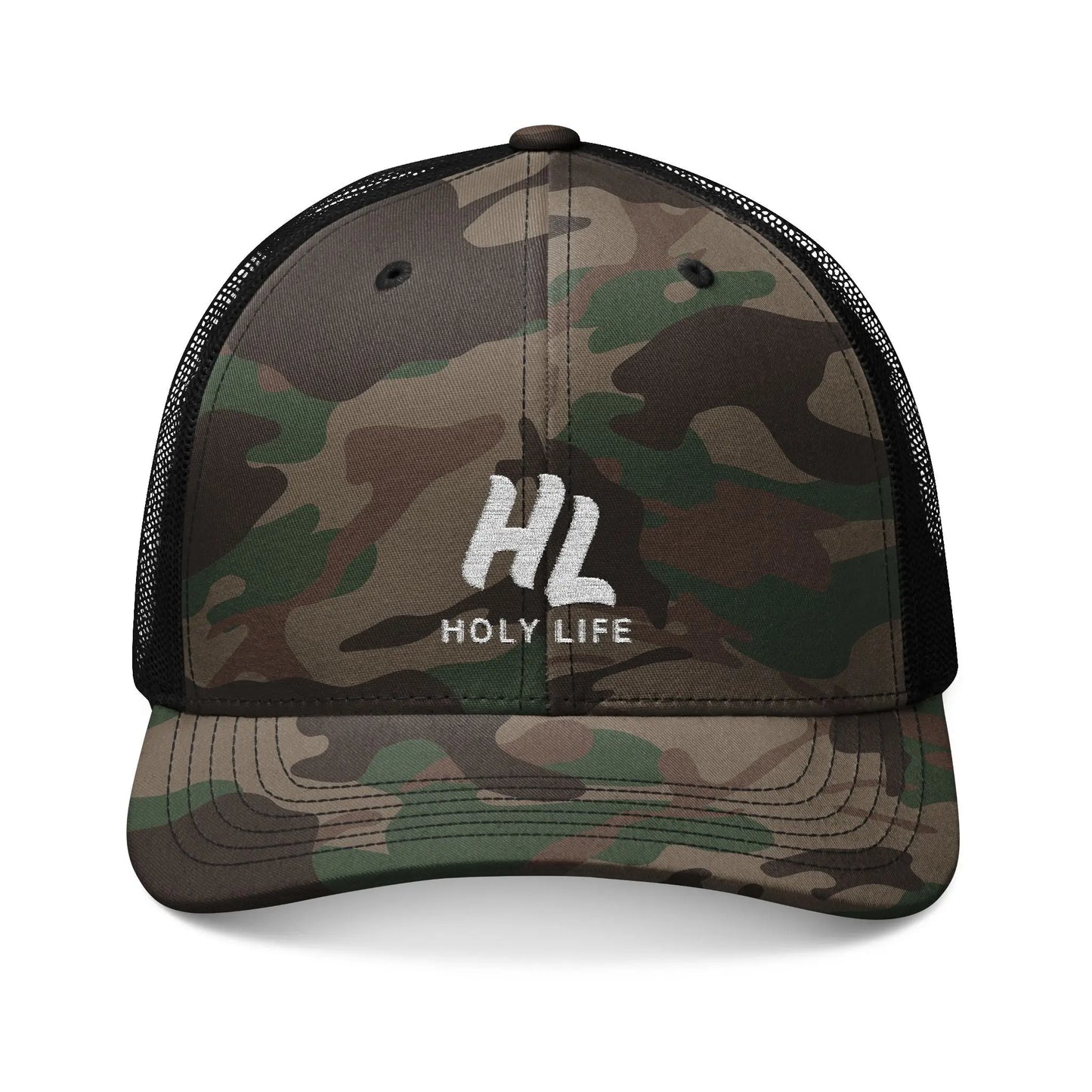 Camouflage Embroidered Trucker Hat (Embroidered) - Holy Life Brand