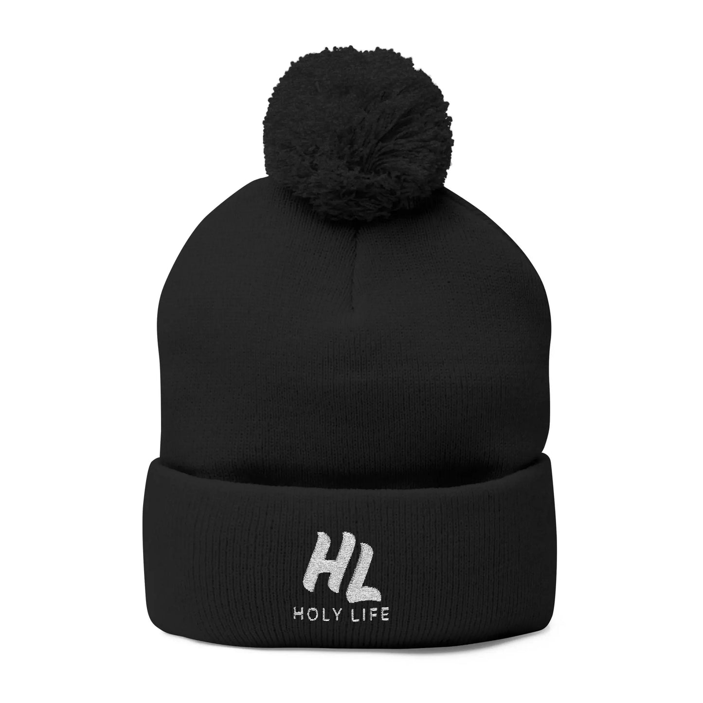 Cozy Pom - Knit Beanie (Embroidered) - Holy Life Brand