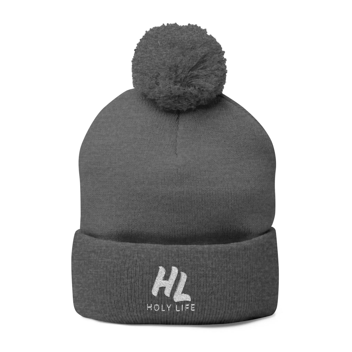 Cozy Pom - Knit Beanie (Embroidered) - Holy Life Brand