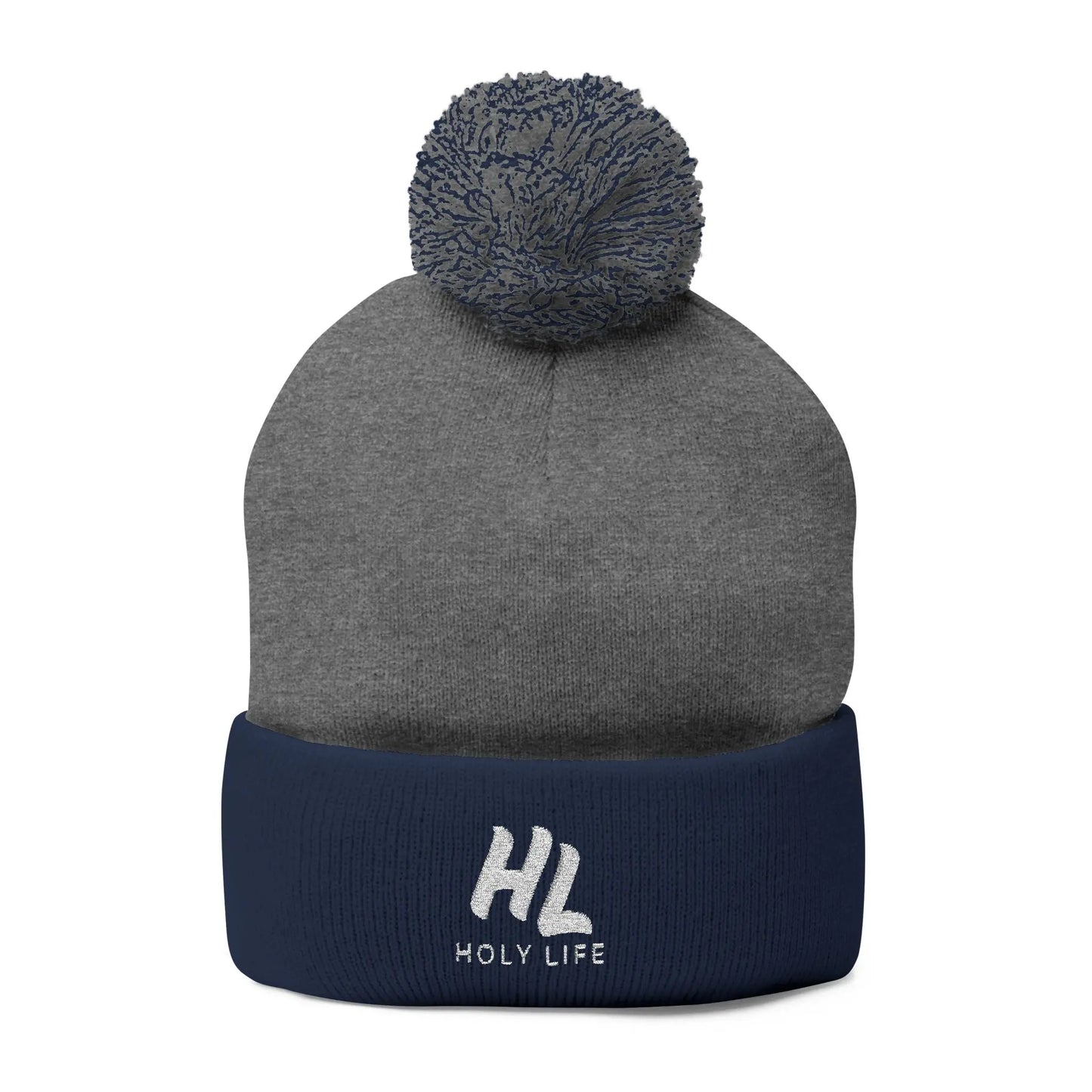 Cozy Pom - Knit Beanie (Embroidered) - Holy Life Brand