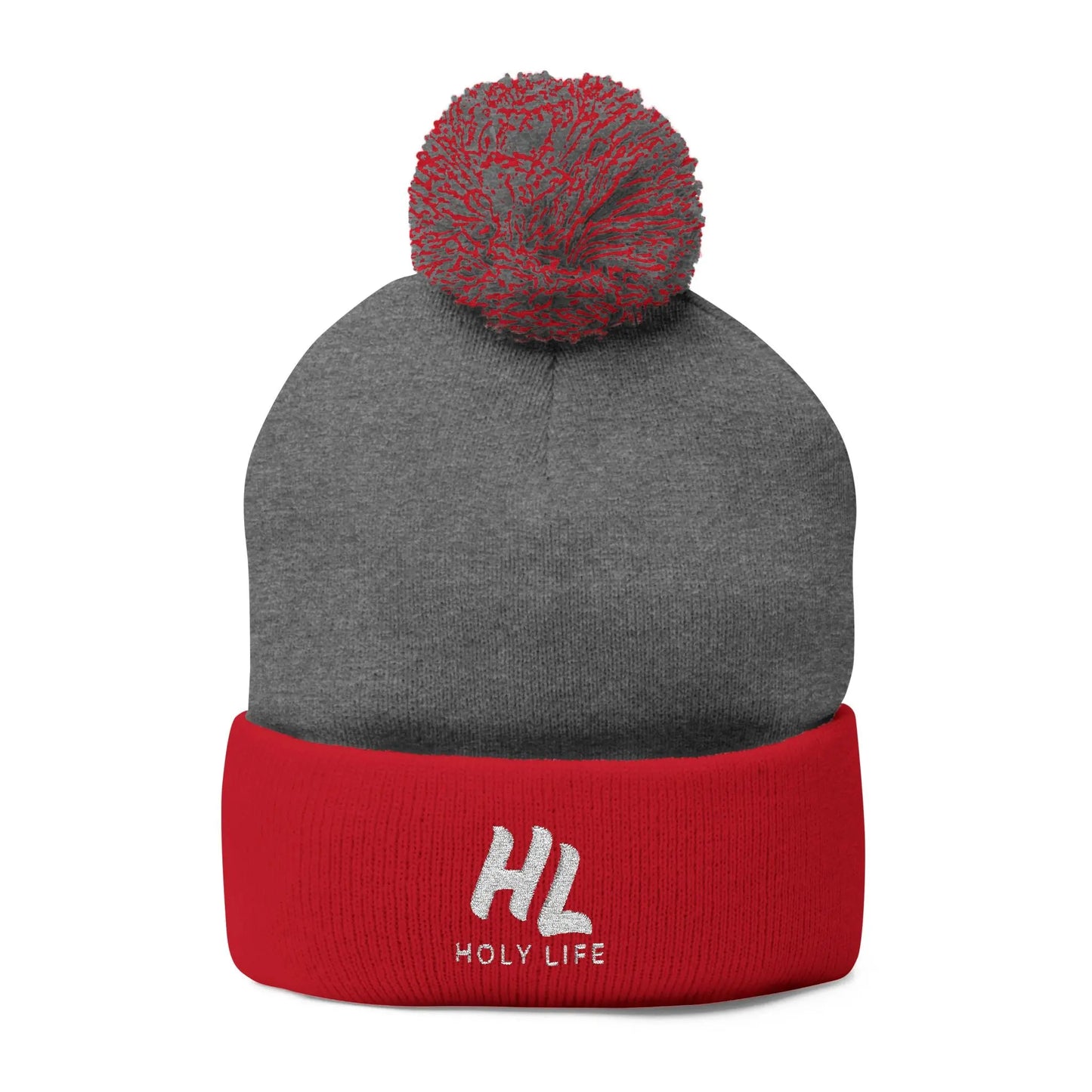 Cozy Pom - Knit Beanie (Embroidered) - Holy Life Brand