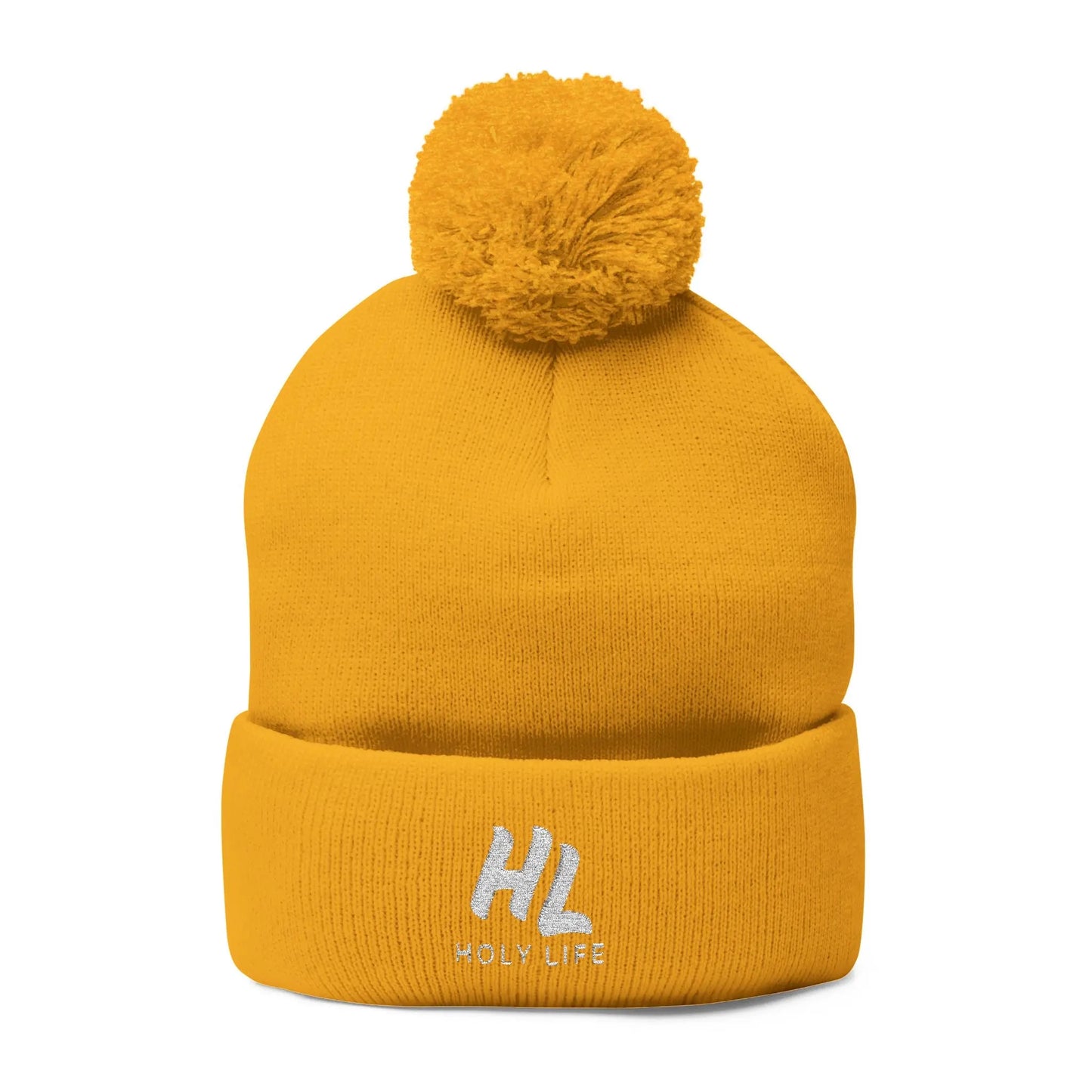 Cozy Pom - Knit Beanie (Embroidered) - Holy Life Brand