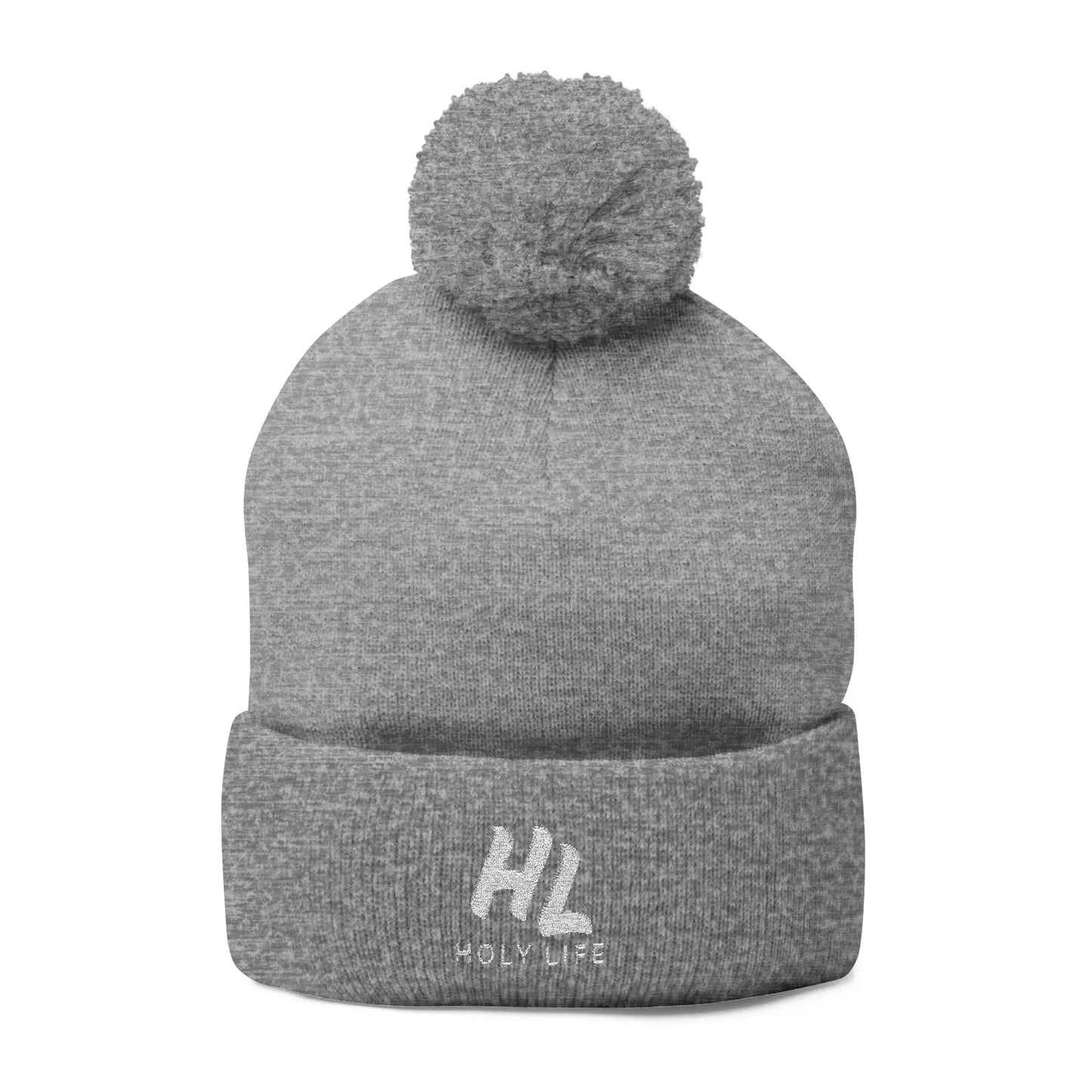 Cozy Pom - Knit Beanie (Embroidered) - Holy Life Brand
