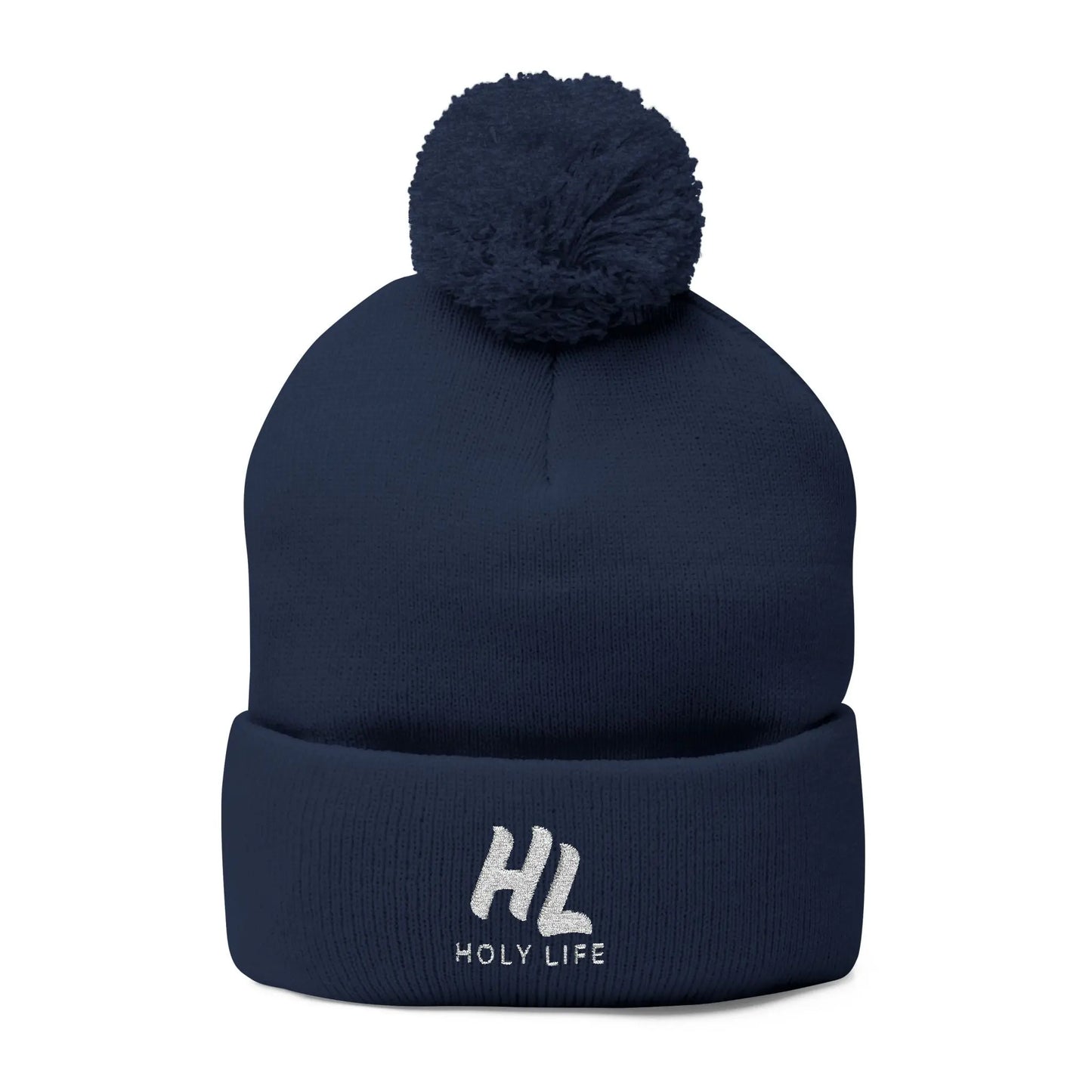 Cozy Pom - Knit Beanie (Embroidered) - Holy Life Brand