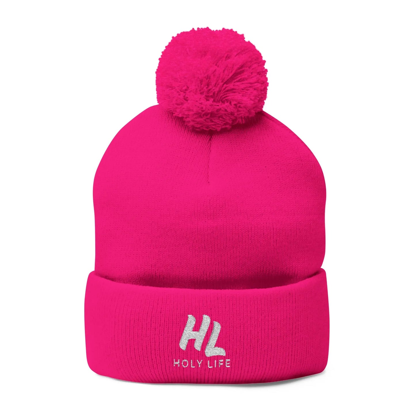 Cozy Pom - Knit Beanie (Embroidered) - Holy Life Brand
