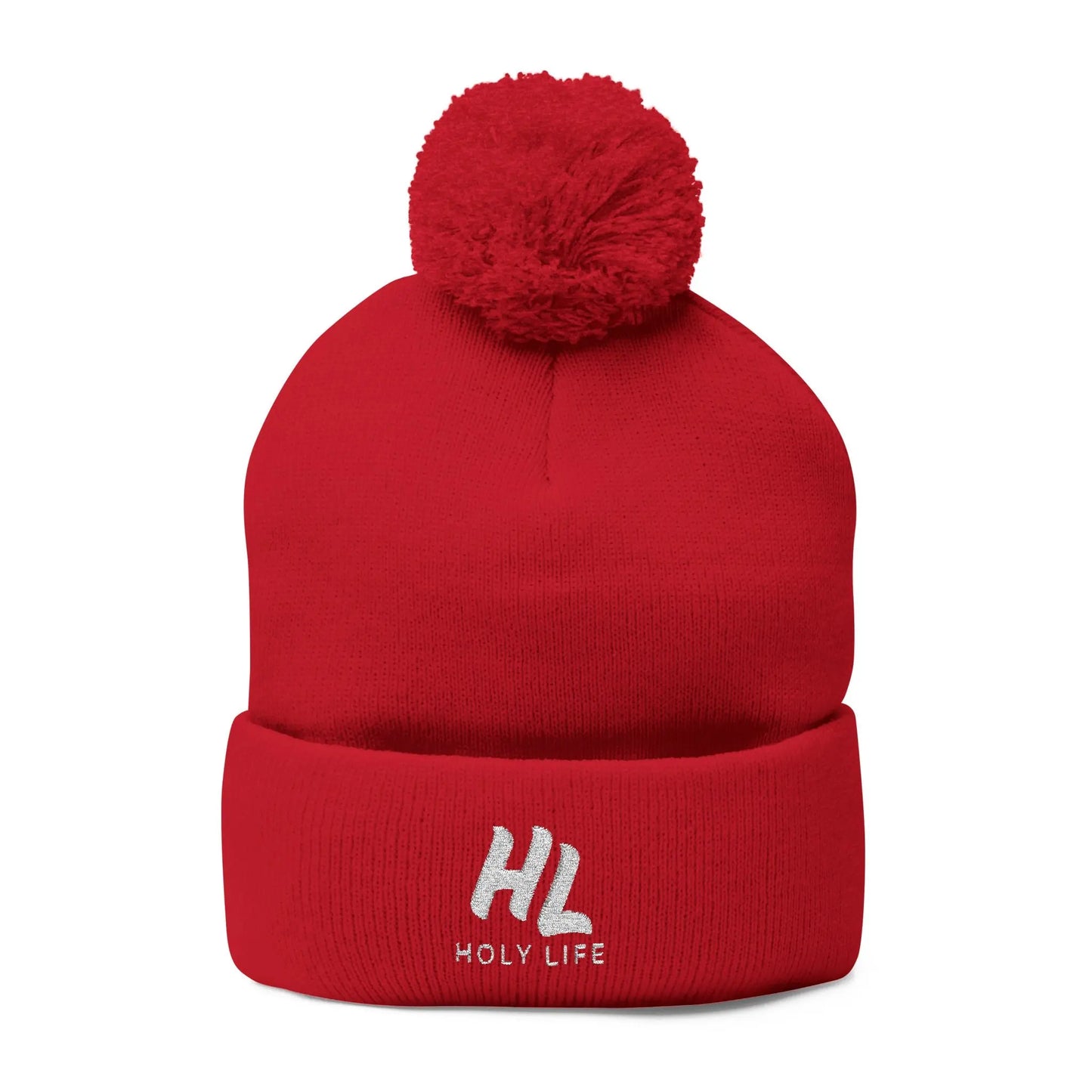 Cozy Pom - Knit Beanie (Embroidered) - Holy Life Brand