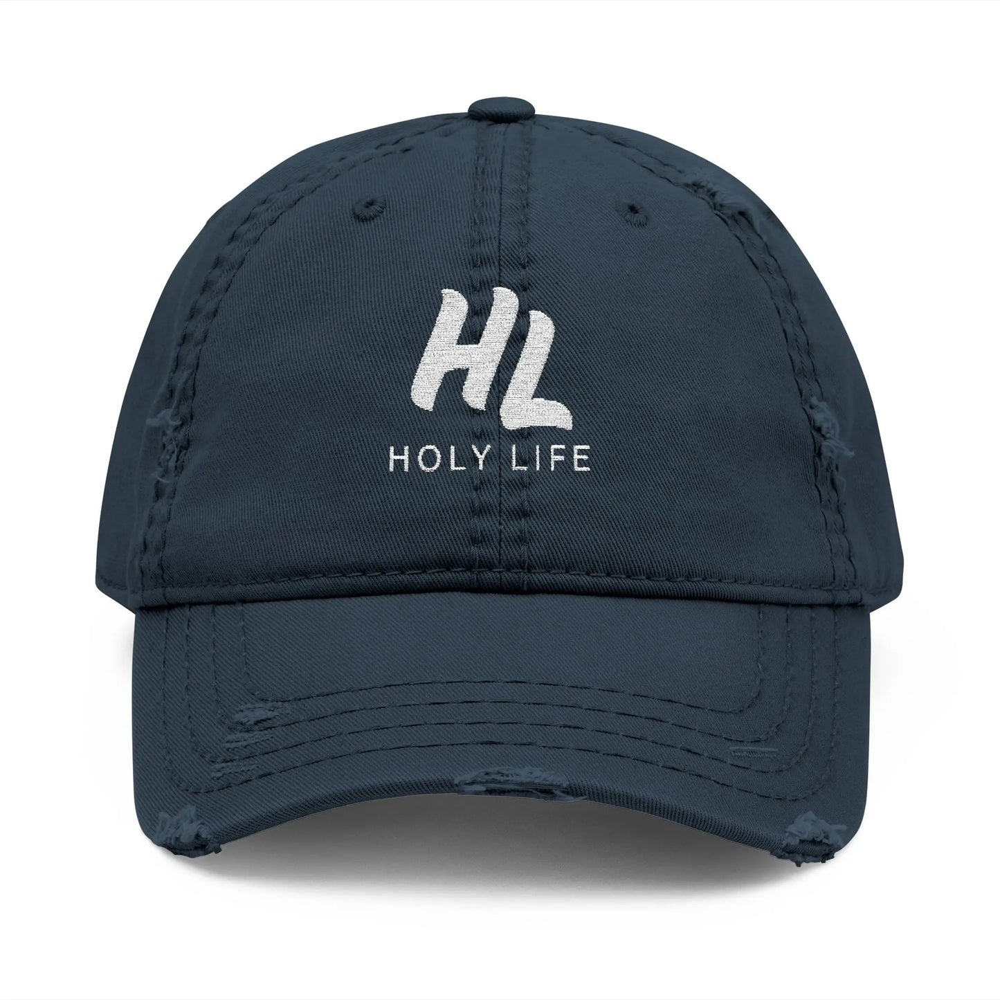 Distressed Style Cotton Cap (Embroidered) - Holy Life Brand
