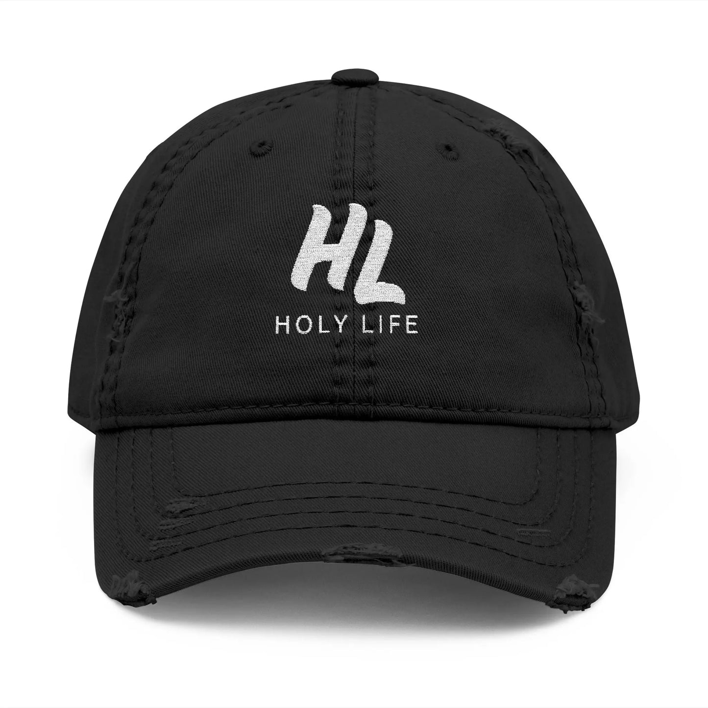Distressed Style Cotton Cap (Embroidered) - Holy Life Brand