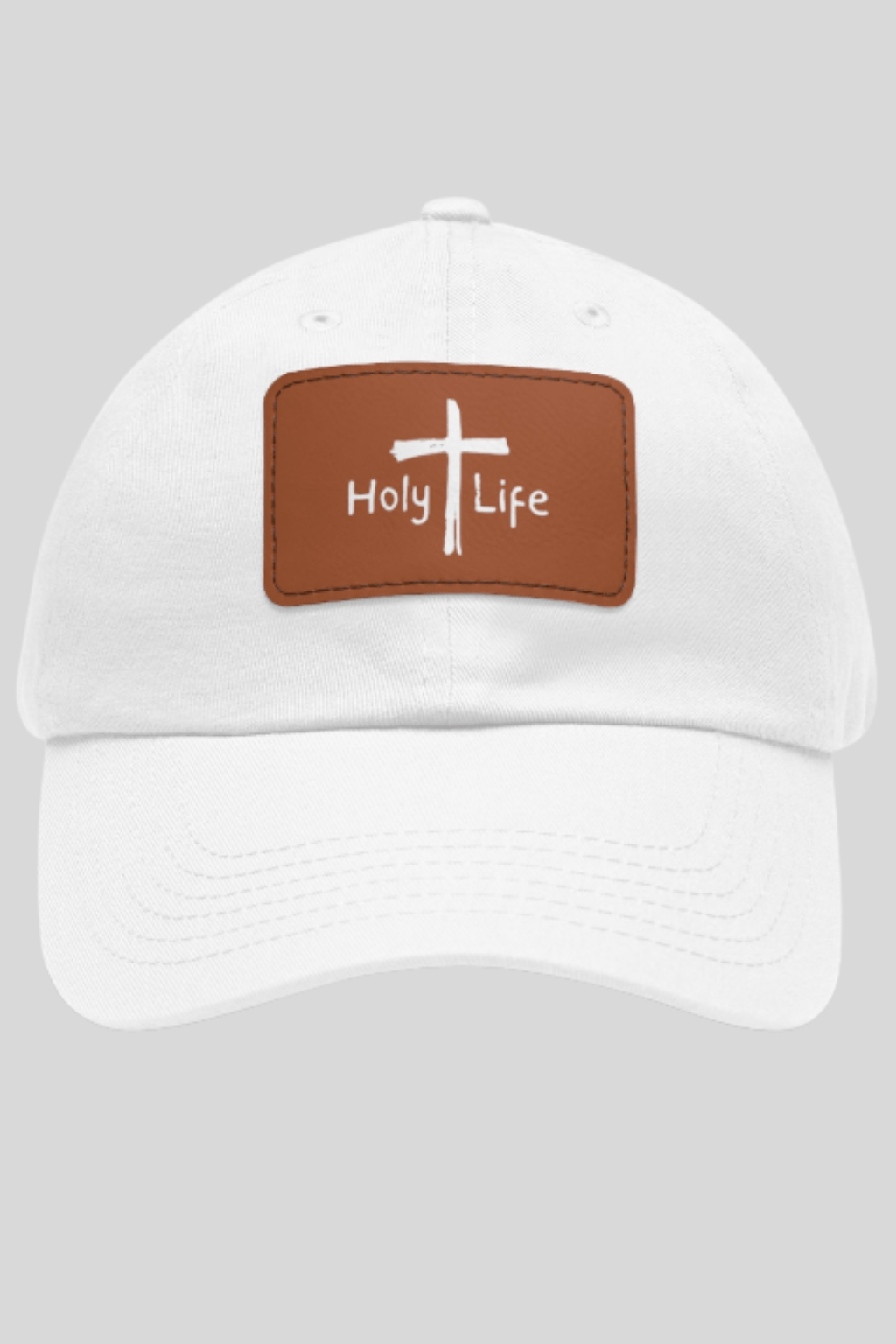 Rustic Dad Hat with Leather Patch - Holy Life Brand