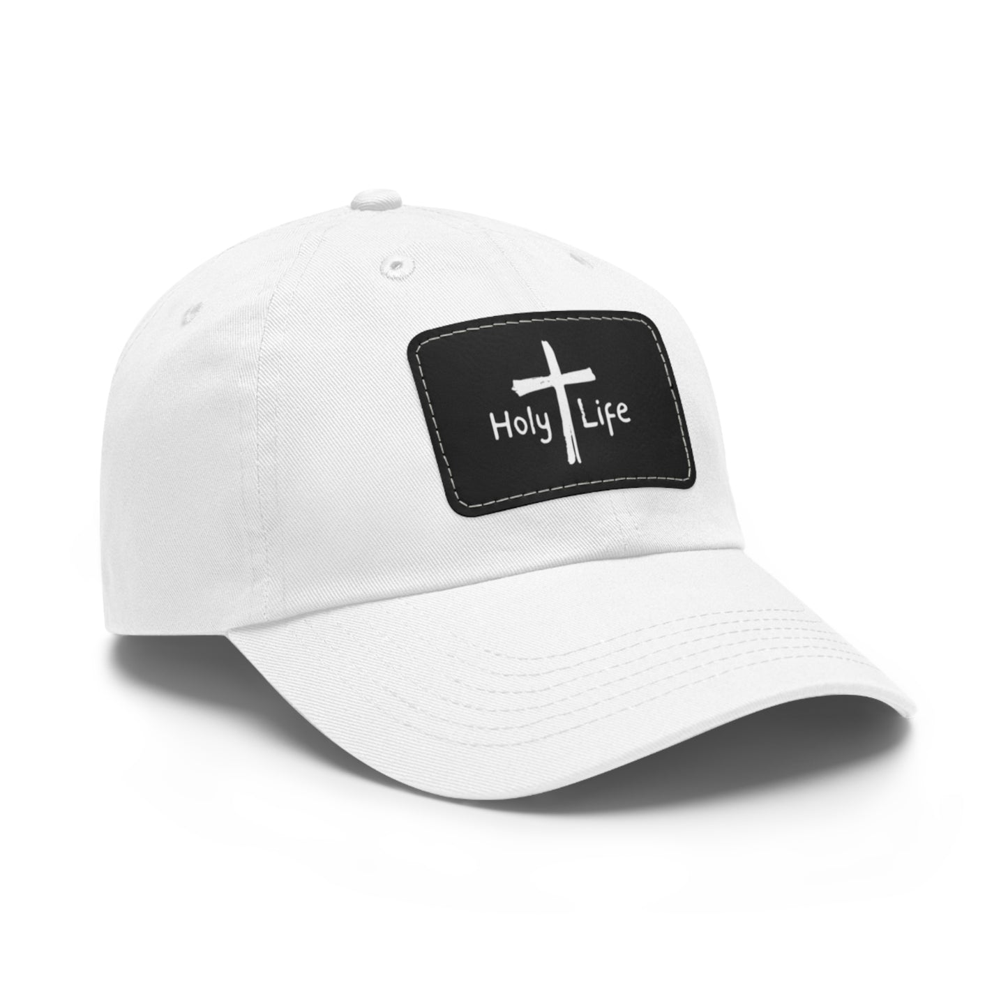 Rustic Dad Hat with Leather Patch - Holy Life Brand