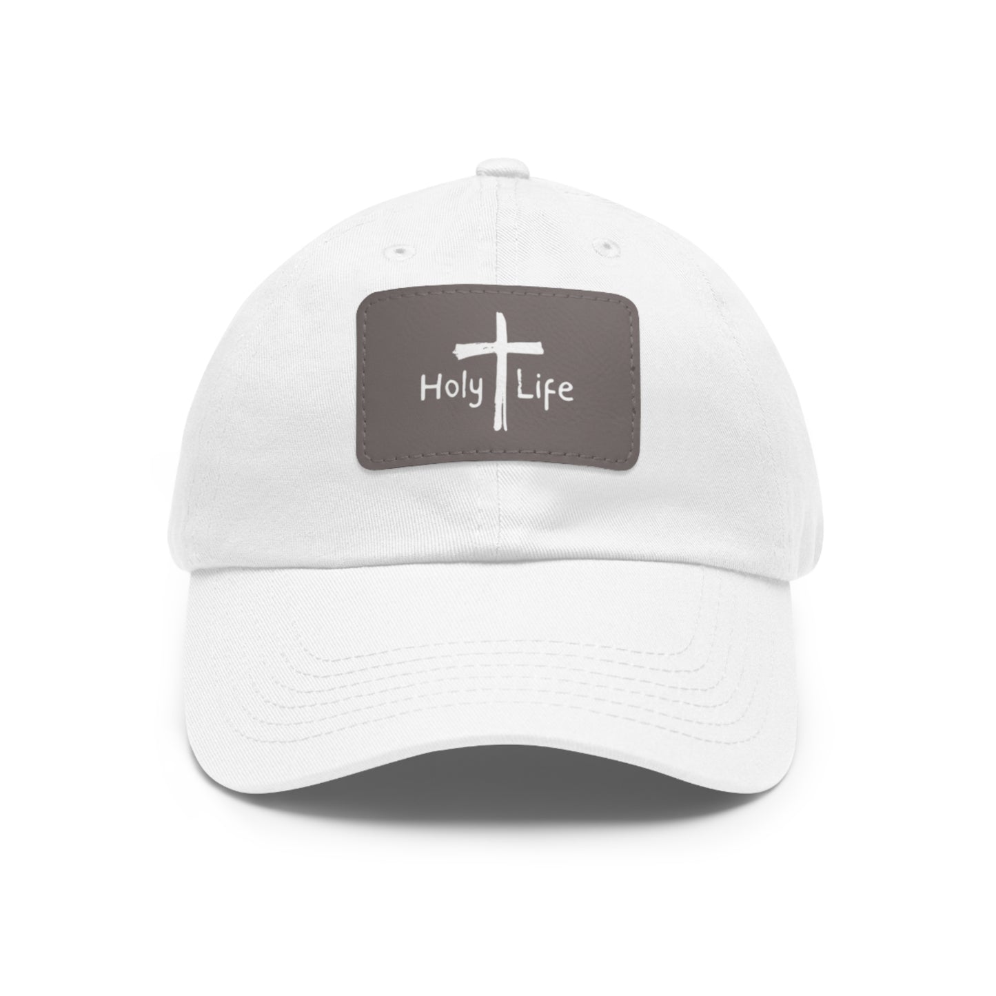 Rustic Dad Hat with Leather Patch - Holy Life Brand