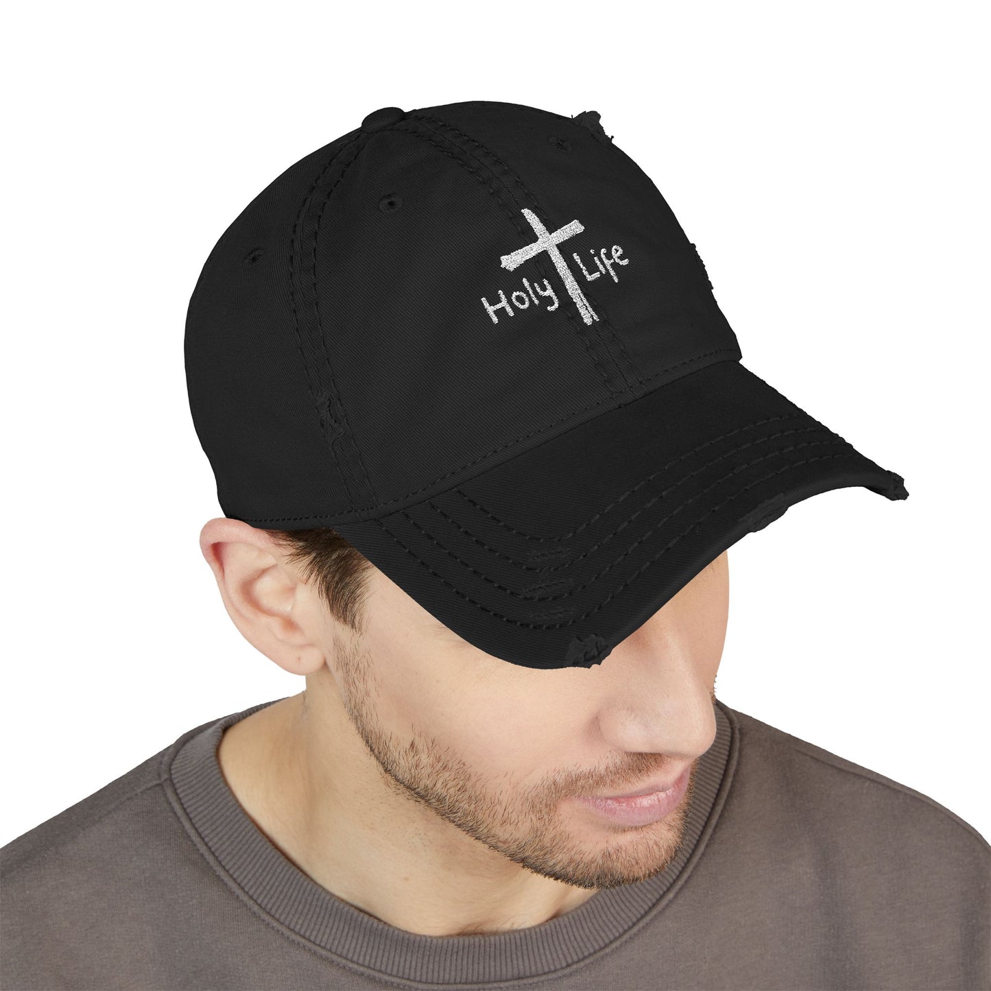 Distressed Dad Hat (Embroidered) - Holy Life Brand