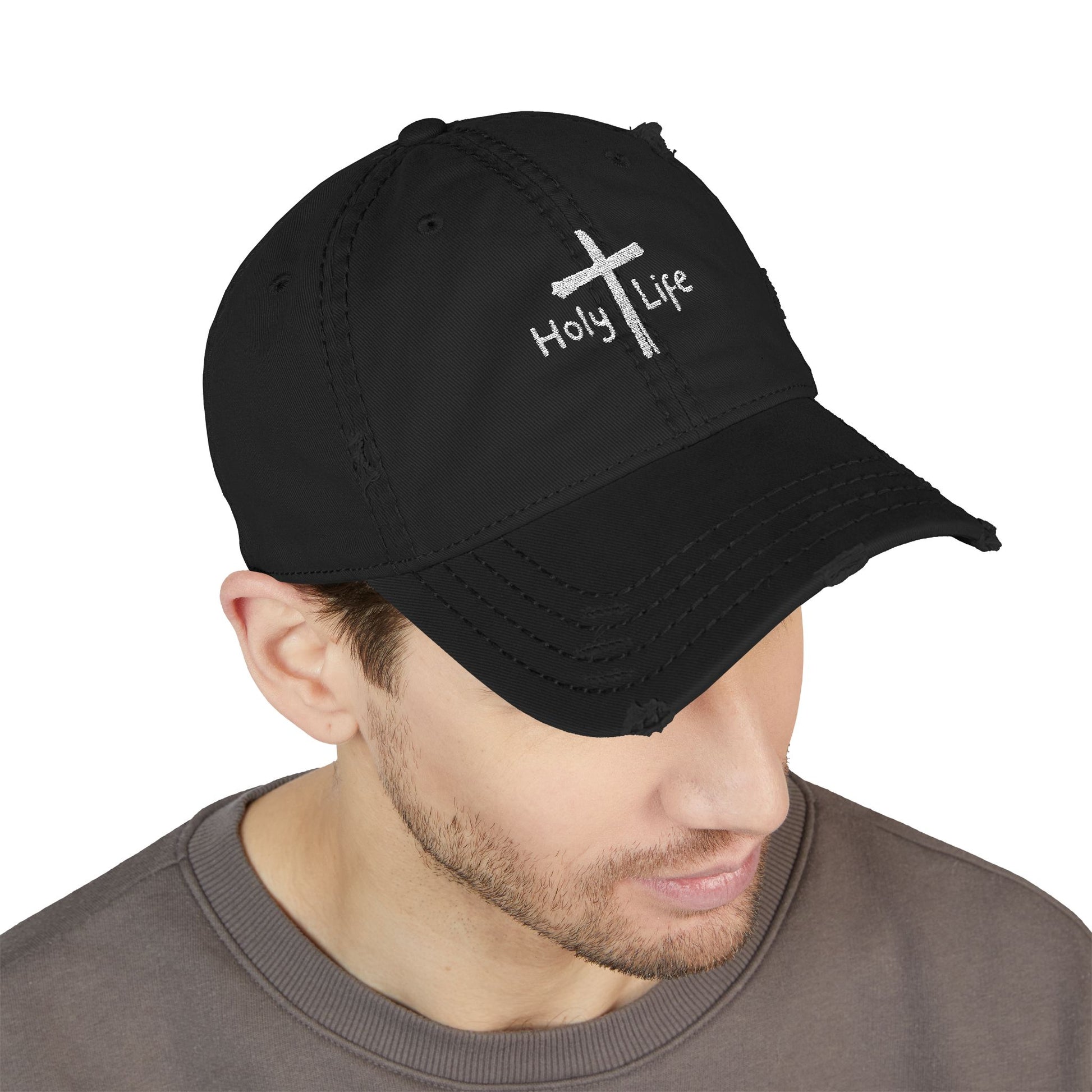 Distressed Dad Hat (Embroidered) - Holy Life Brand
