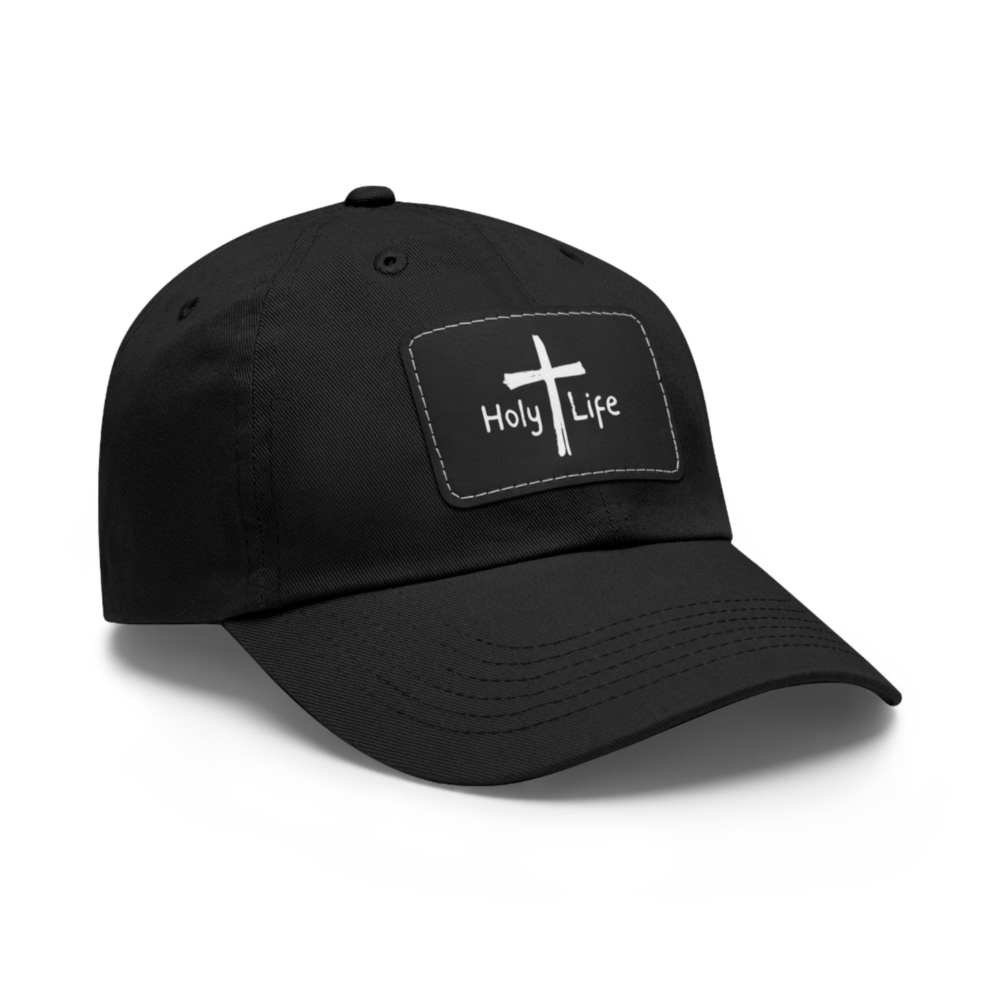 Rustic Dad Hat with Leather Patch - Holy Life Brand