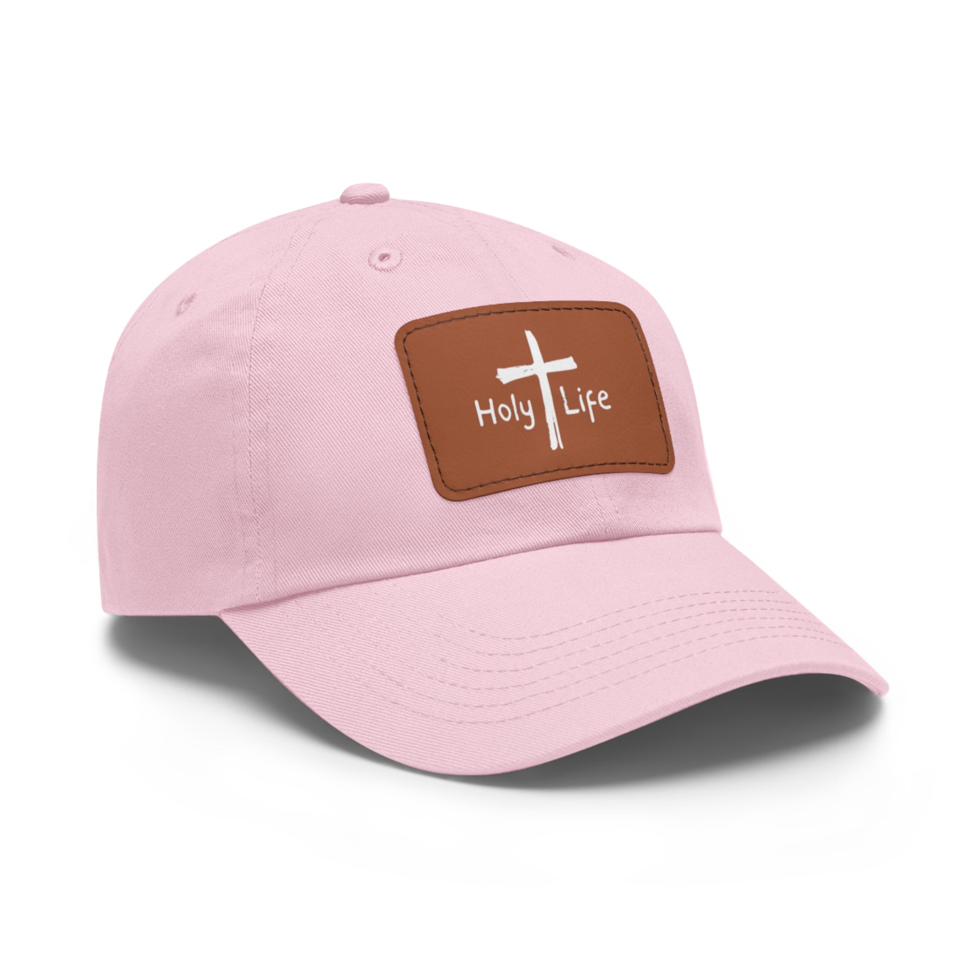 Rustic Dad Hat with Leather Patch - Holy Life Brand