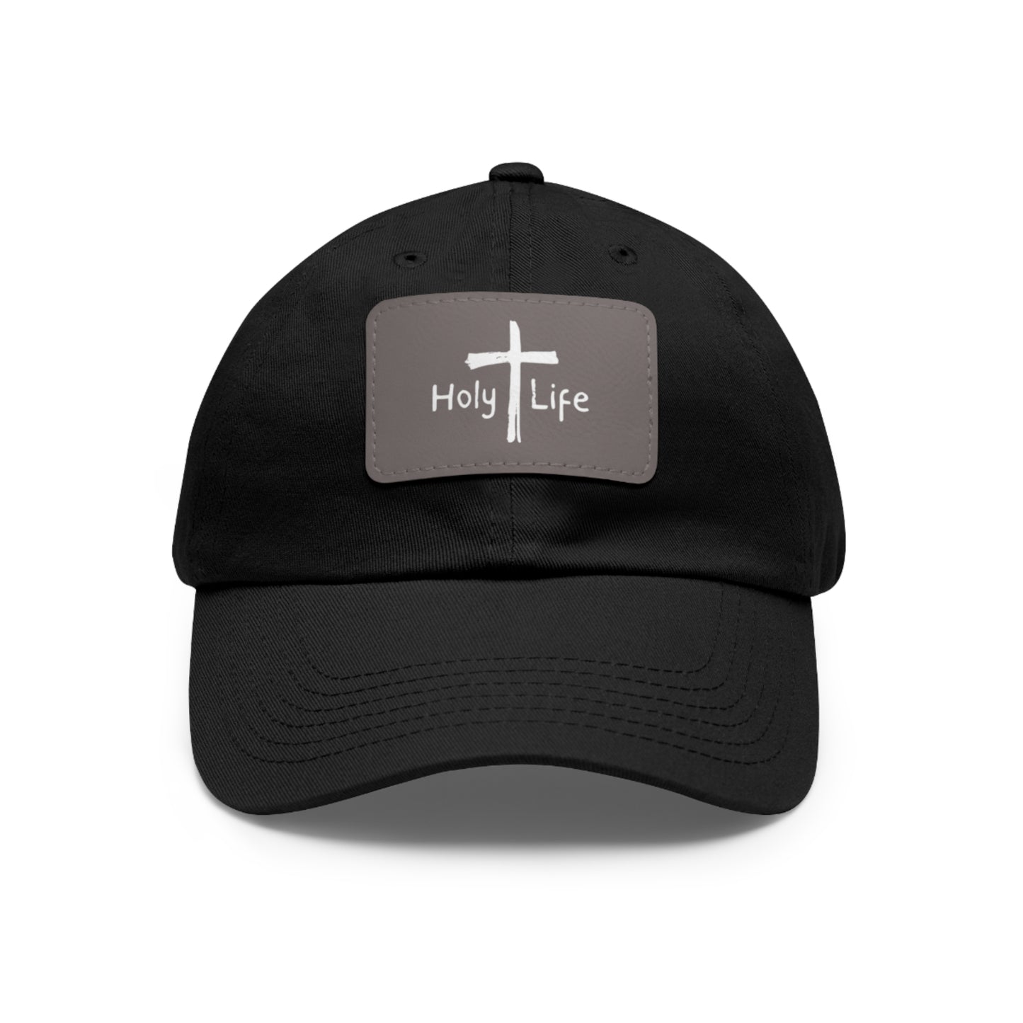 Rustic Dad Hat with Leather Patch - Holy Life Brand