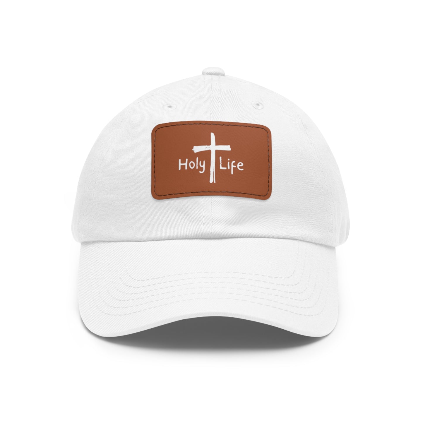 Rustic Dad Hat with Leather Patch - Holy Life Brand