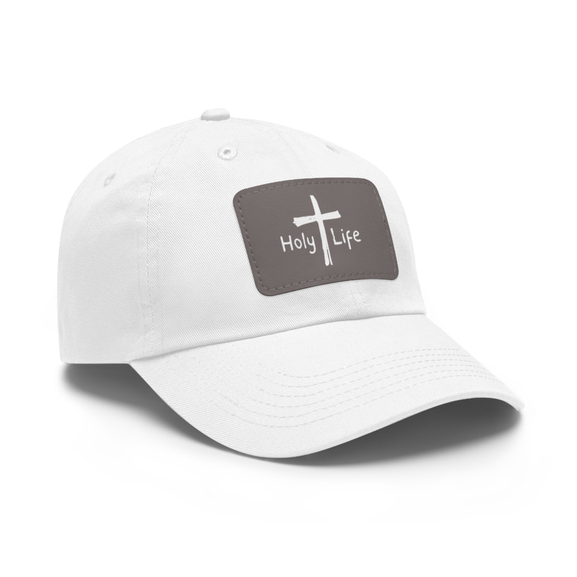 Rustic Dad Hat with Leather Patch - Holy Life Brand