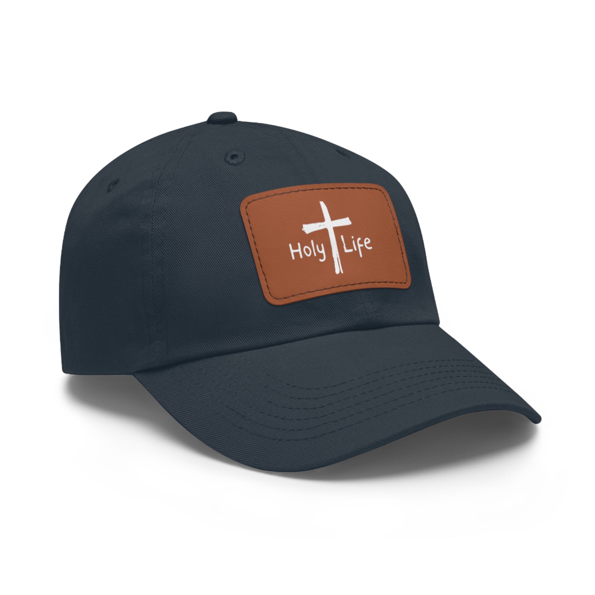 Rustic Dad Hat with Leather Patch - Holy Life Brand