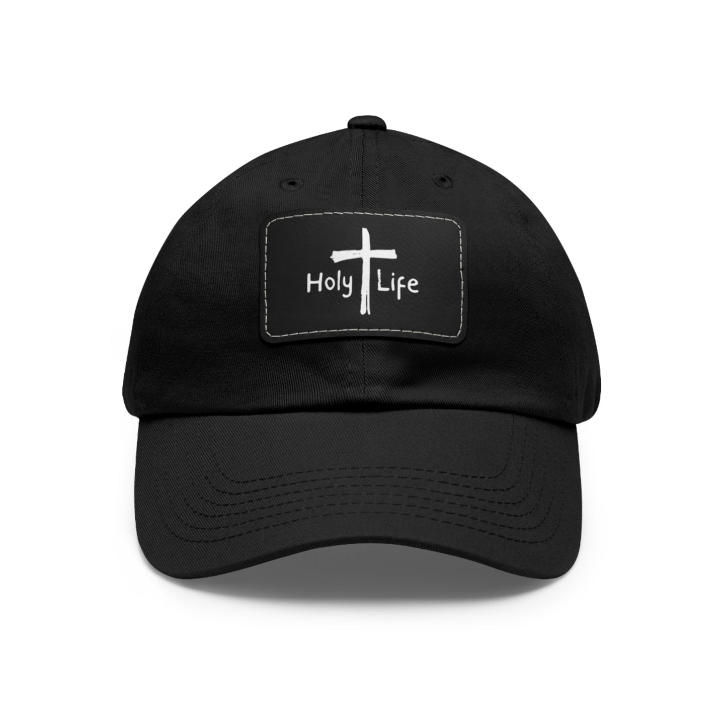 Rustic Dad Hat with Leather Patch - Holy Life Brand
