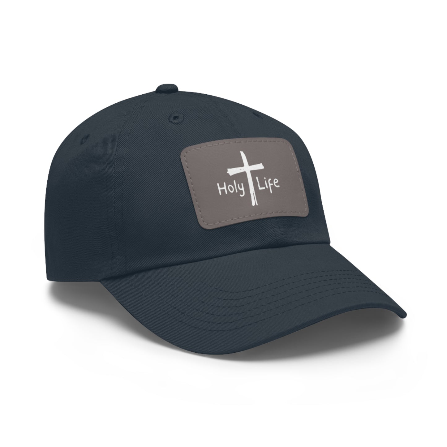 Rustic Dad Hat with Leather Patch - Holy Life Brand