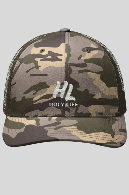 Camouflage Embroidered Trucker Hat (Embroidered) - Holy Life Brand