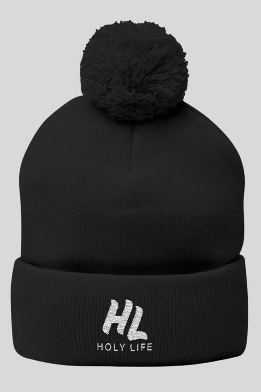 Cozy Pom - Knit Beanie (Embroidered) - Holy Life Brand