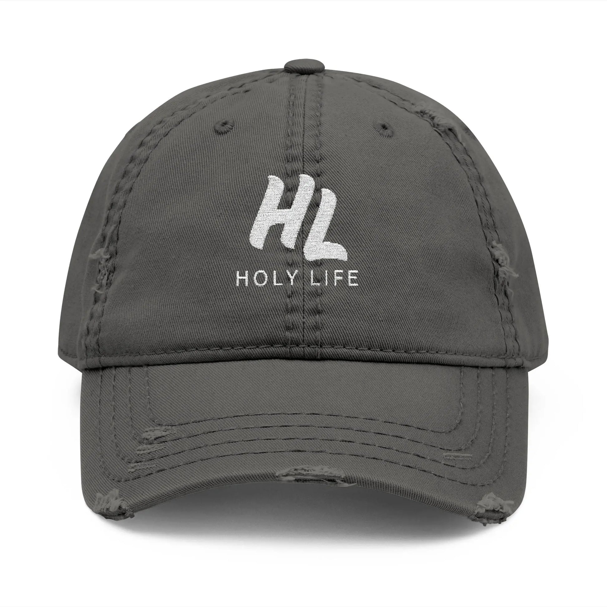 Distressed Style Cotton Cap (Embroidered) - Holy Life Brand