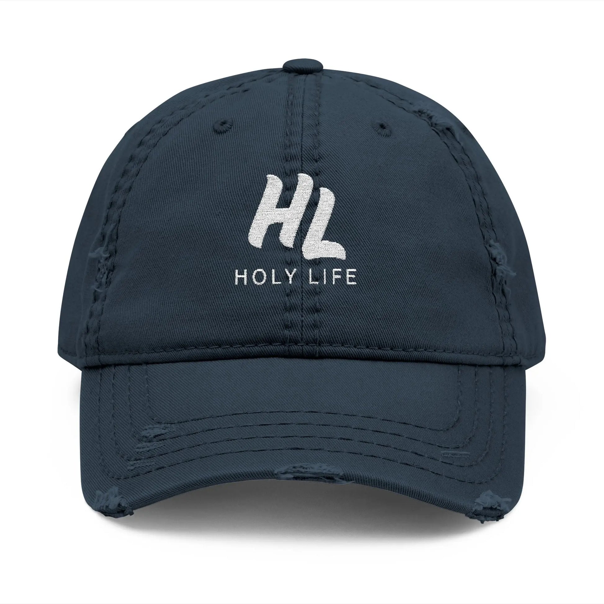 Distressed Style Cotton Cap (Embroidered) - Holy Life Brand