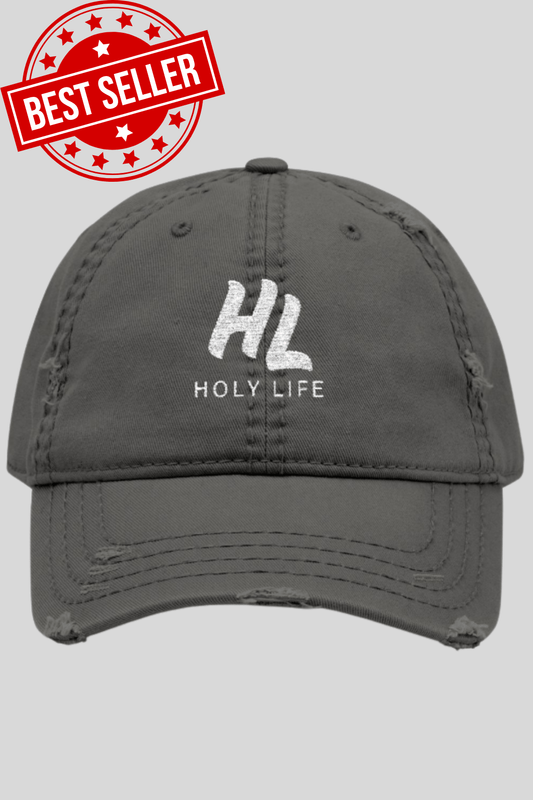 Distressed Style Cotton Cap (Embroidered) - Holy Life Brand
