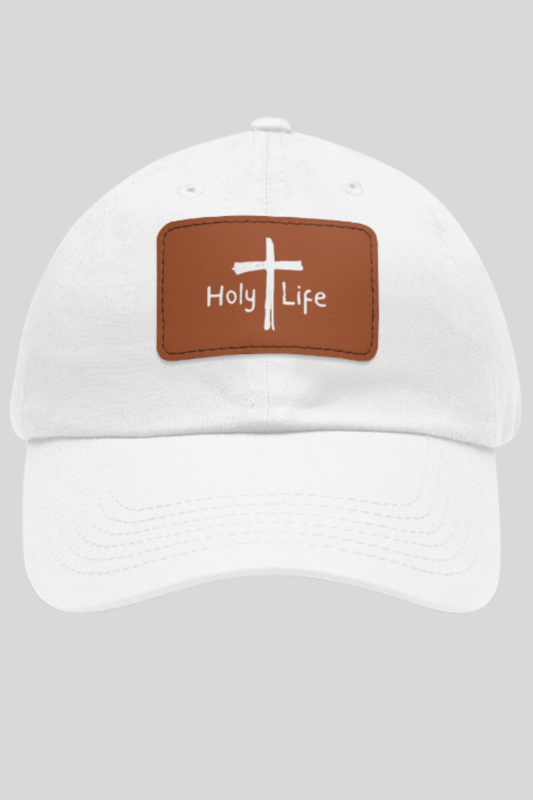 Rustic Dad Hat with Leather Patch - Holy Life Brand